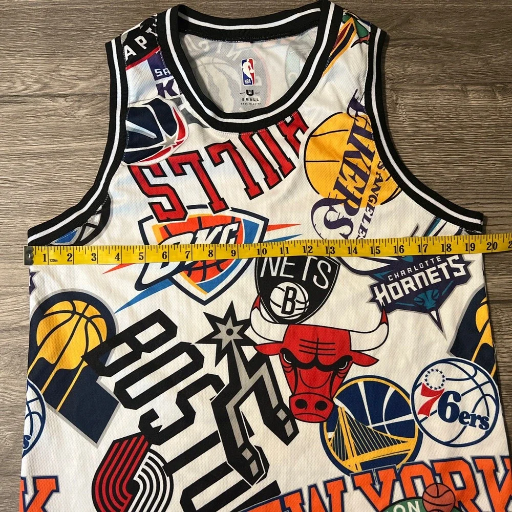 NBA Team Logo Jersey, All Teams On White Jersey, Men's Small‎ - Picture 7 of 8